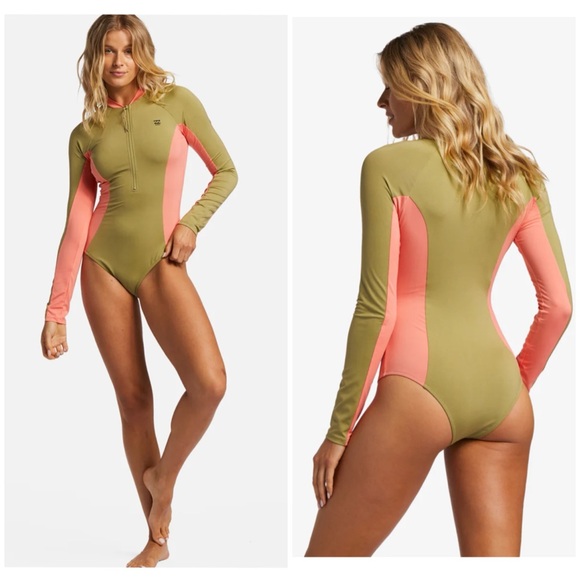 NWT Billabong long sleeve surf swimsuit medium - Picture 2 of 10
